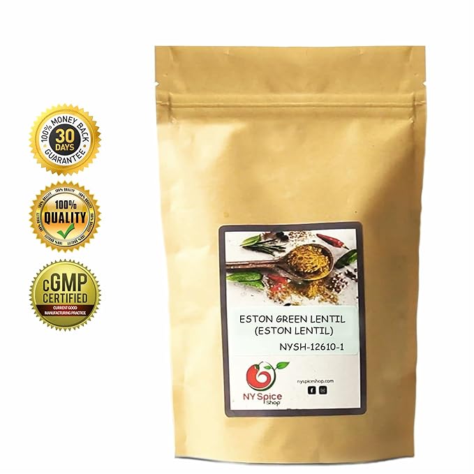 NY SPICE SHOP Eston Green Lentils ??1.5 lbs. (Pound) Green Lentils ??Dry Du Puy Style Lentils &