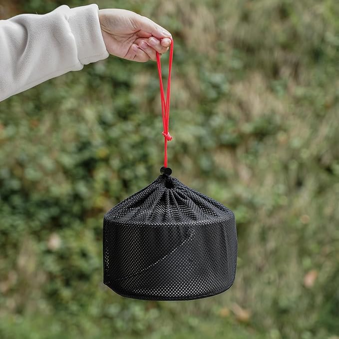 iBasingo 1.95L (1950ml) Titanium Pot with Lid Ultralight Camping Cookware for Backpacking, Hiking &