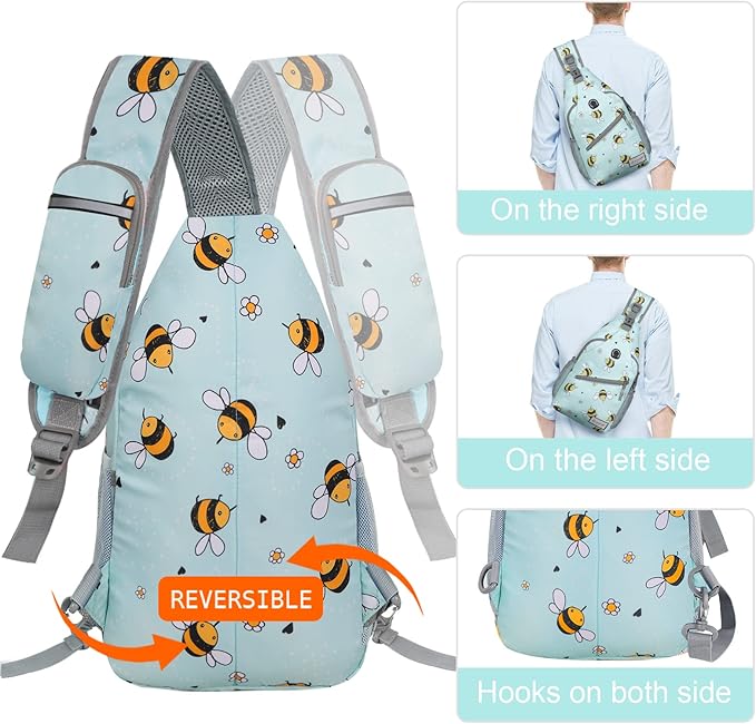 ZOMAKE Sling Bag,Small Crossbody Sling Backpack,Water Resistant Shoulder Daypack for Travel,Anti
