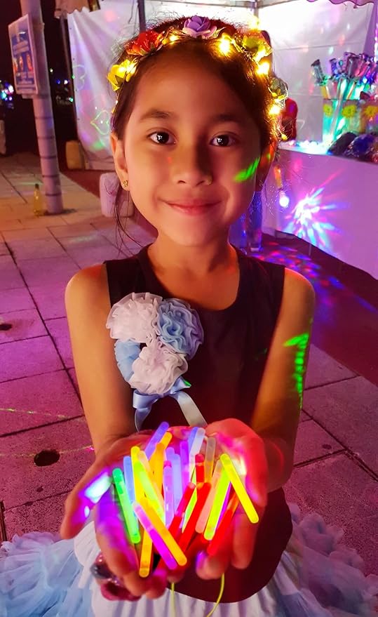 POPGIFTU 120 Mini Glow Sticks Bulk (1.96"), 6 Bright Colors ??Glow-in-the-Dark Small Sticks for