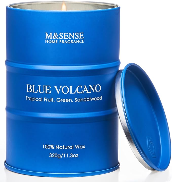 M&SENSE Tropical Fruit Soy Scented Candles Natural Non Toxic, Summer Candles 11.3oz 70 Hours Long