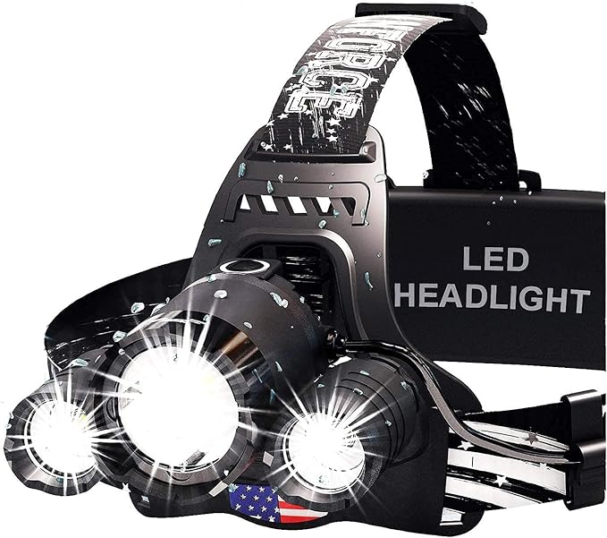 DanForce Headlamp. USB Rechargeable LED Head Lamp. Ultra Bright LUMINUS 1080 Lumen Headlamp