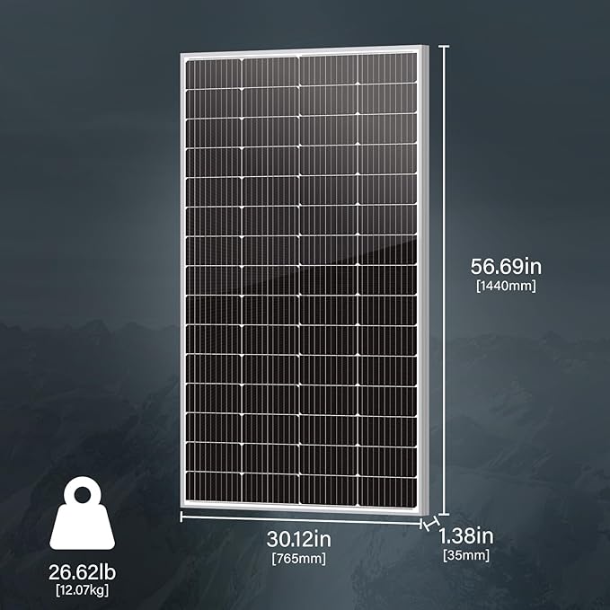 Newpowa 220W Monocrystalline Solar Panel 10BB Cell Solar Panel 220 Watt 12V High Efficiency Mono