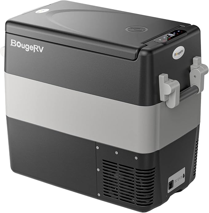 BougeRV 12V Portable Refrigerator Fridge Freezer Portable Car Fridge 53 Quart Electric