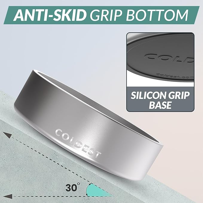 Coldest Dog Bowl - Anti Rust Metal, Non Slip, 3 Layers Insulated Stainless Steel Dog Bowls - Spill
