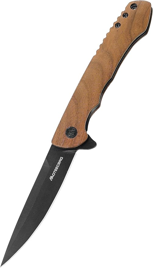 Gentleman's knife wood handle assist knife Flipping pocket knife ball bearing Folding Knife EDC