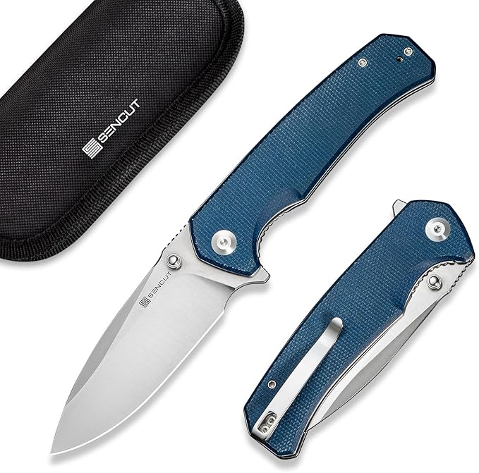 SENCUT Skarnax Pocket Knife for Men, Folding Knife with 3.79" 9Cr18MoV Blade & Micarta Handle
