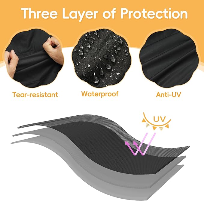 Grill Cover for Weber Lumin Electric Grill with Stand, Lumin Compact Grill with Stand, 600D Heavy