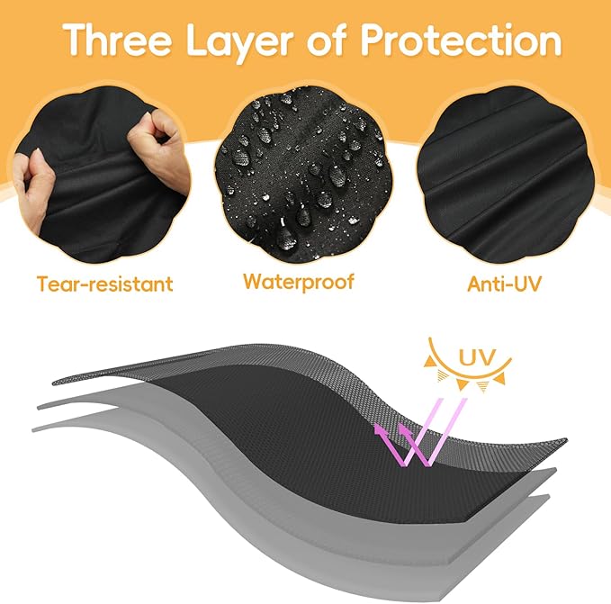 Grill Cover for Weber Q2000, Q2200, Q2400, Q300, Q320, Q3000, Q3200 Gas Grills, Heavy Duty BBQ Gas