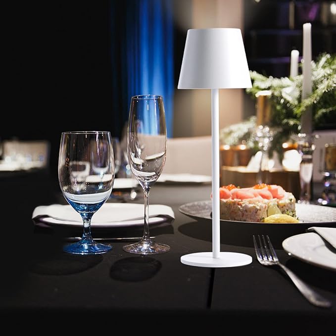 Maksone 2 Pack RGB Cordless Table Lamp, 6600mWh Rechargeable Battery Desk Lamp, 3000K Stepless