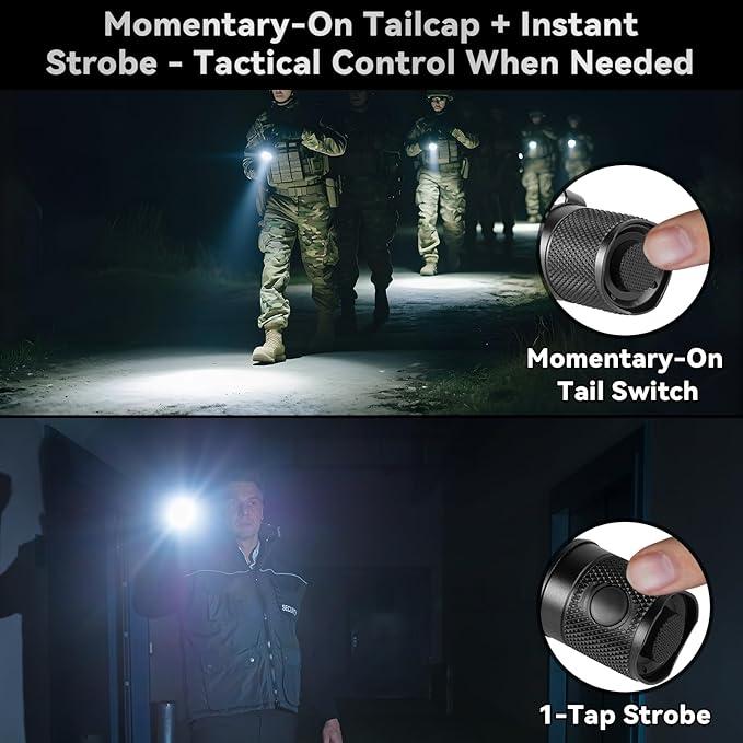PowerTac E9R G4 Tactical Flashlight ??2550 Lumen Rechargeable LED Flashlights with Magnetic & USB
