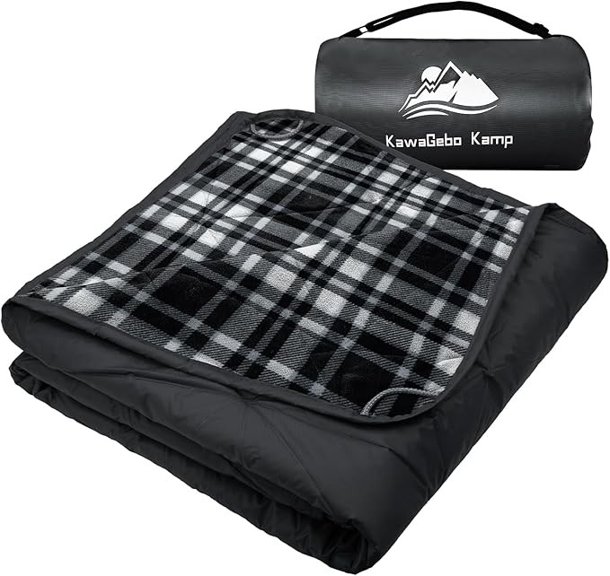 Outdoor Waterproof Blanket, Foldable Fleece Stadium Blanket for Outdoor Sports Event, Camping