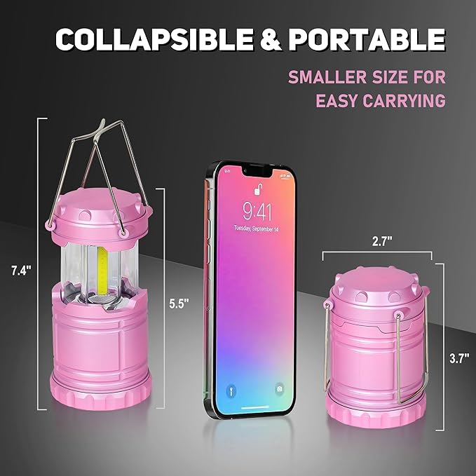 6-Pack Mini LED Camping Lanterns, Portable Camping Lights, Outdoor Tent Lights, Essential Emergency