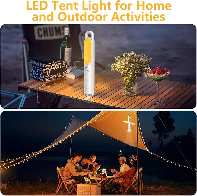 LED Camping Lantern, Rechargeable Emergency Light for Power Outages, Portable Outdoor Flashlight, 9
