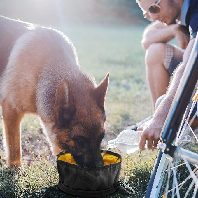 LumoLeaf Collapsible Dog Travel Bowl, 8 Cups Large Lightweight Foldable Bowl, Water and Food Bowls