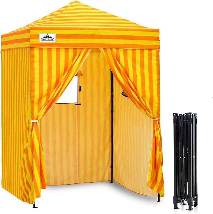 EAGLE PEAK Flex Ultra Compact 5x5 Pop-up Canopy, Sun Shelter, Changing Room, Portable Privacy Tent