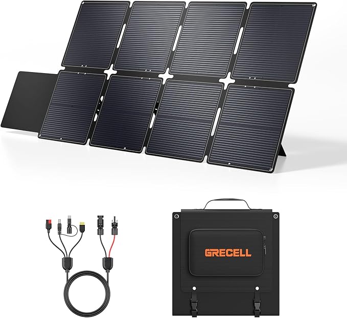240W Portable Solar Panel for Power Station, Ultra Light Foldable Solar Panel Kit, 25% High