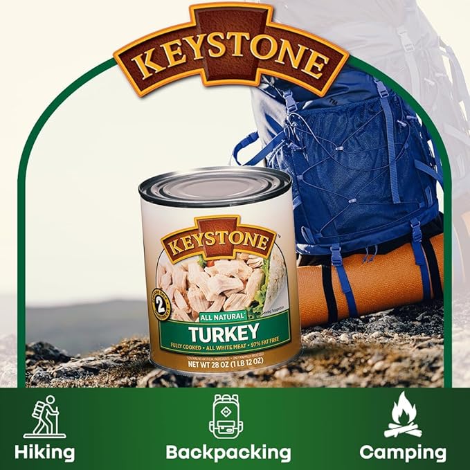 Keystone Meats Variety Pack – 12 Cans of All Natural Fully Cooked Canned Meat (3 Beef, 2 Chicken, 2