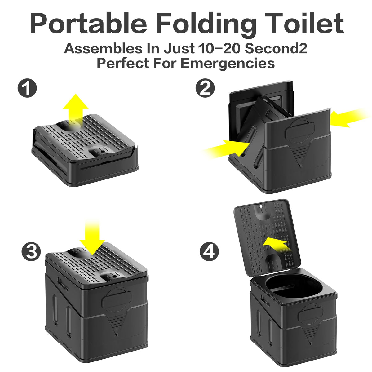 Portable Toilet,Camping Toilet Have Small Foldable Size. It is Compact Portable Toilet for Adults