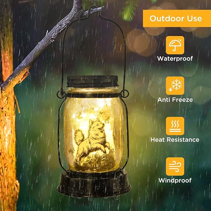 kyoryuger Samoyed Gifts for Women/Men Samoyed Dog Solar Lanterns Mom Birthday Dog Lovers Lantern