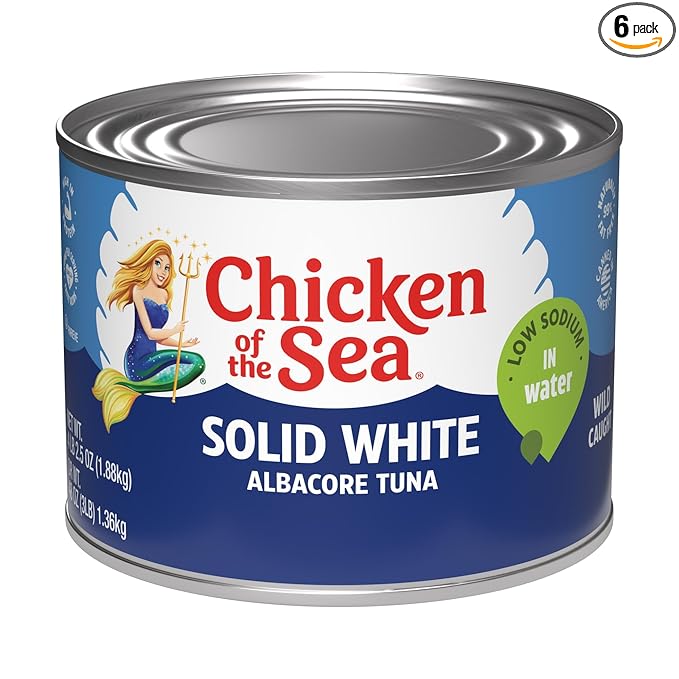 Chicken of the Sea Solid White Albacore Tuna in Water, Low Sodium, Wild Caught Tuna, Foodservice