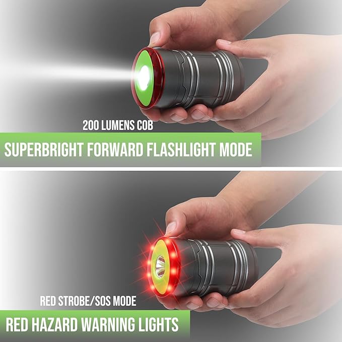 Lichamp Collapsible LED Camping Lantern, Portable Lightweight Waterproof LED Flashlight, 4 Light