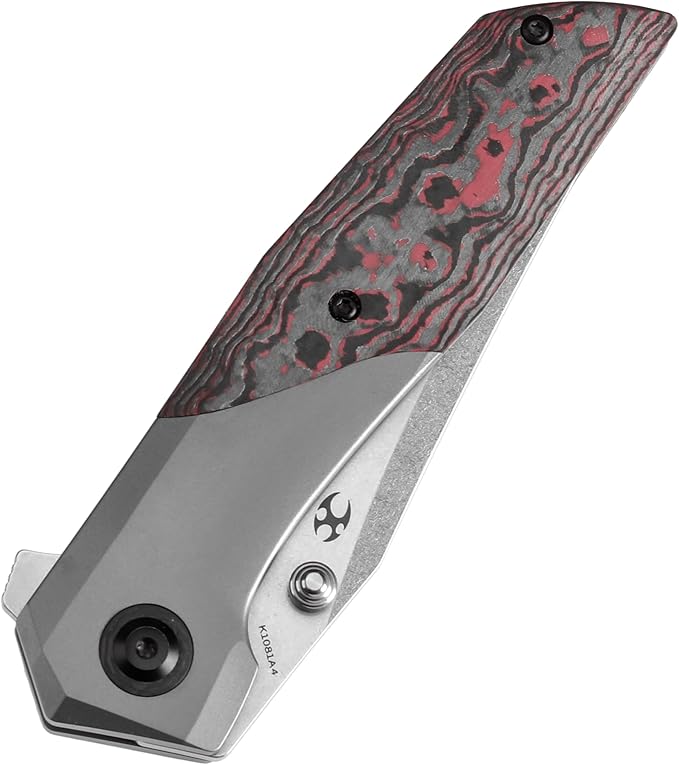KANSEPT Deadite Pocket Folding Knives for Men Women Hiking 3.52'' Stonewashed CPM S35VN Blade EDC