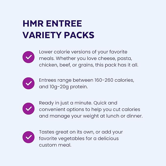 HMR Pasta Classics Entree Bundle 1 ea Penne Pasta w/Meatballs, 1 ea Rotini Chicken Alfredo, 2 ea