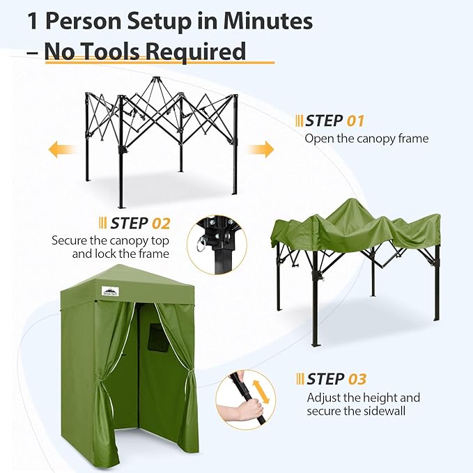 EAGLE PEAK Flex Ultra Compact 4x4 Pop-up Canopy, Sun Shelter, Changing Room, Portable Privacy