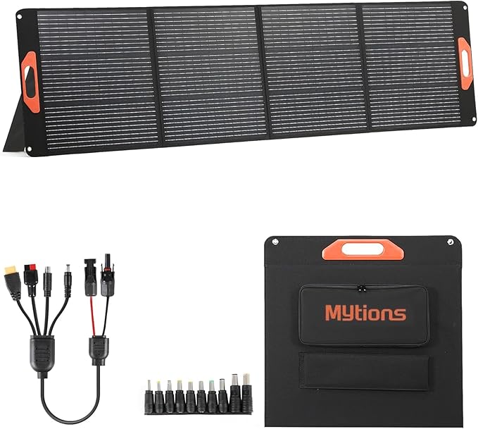 200W Portable Solar Panel for Power Station, Compatible with Jackery, Ecoflow, Bluetti, Anker and
