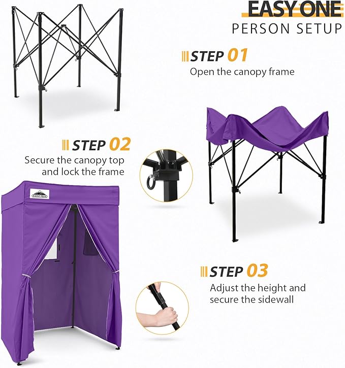 EAGLE PEAK Flex Compact 4x4 Pop-up Canopy Changing Room, Portable Privacy Dressing Room for Indoor