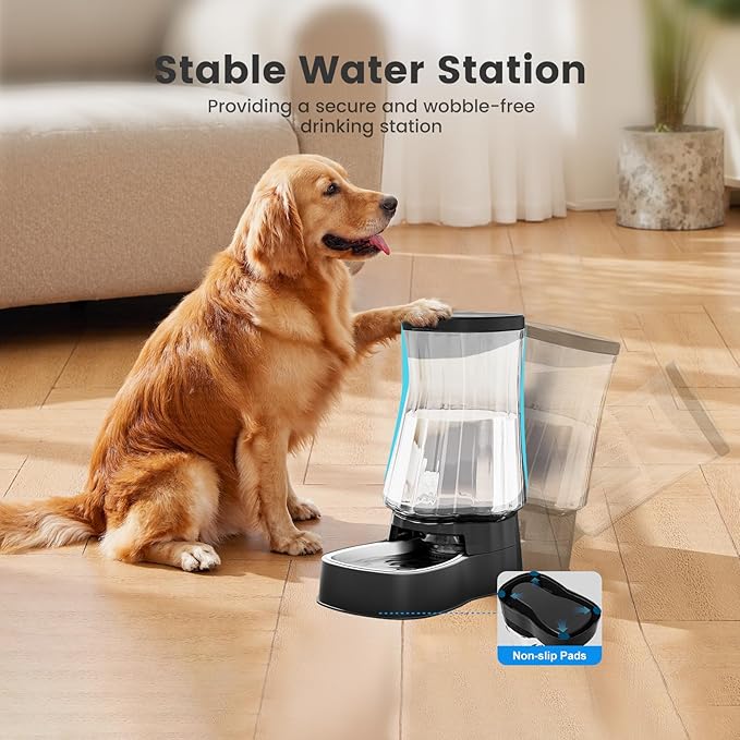 Gardner Pet Automatic Gravity Water Dispenser for Dogs, 1.6Gallon Large Dog Water Bowl Dispenser