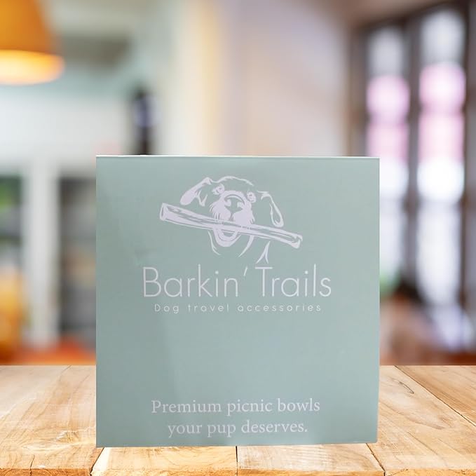 Barkin??Trails Travel Dog Bowls, Portable Outdoor Water, BPA-Free Water Bowl Set, Food Grade