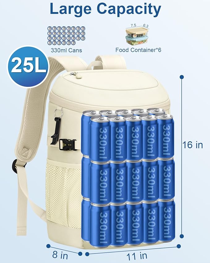 Cooler Backpack Insulated Waterproof,30 Cans Backpack Coolers Leakproof Lunch Backpack for Men