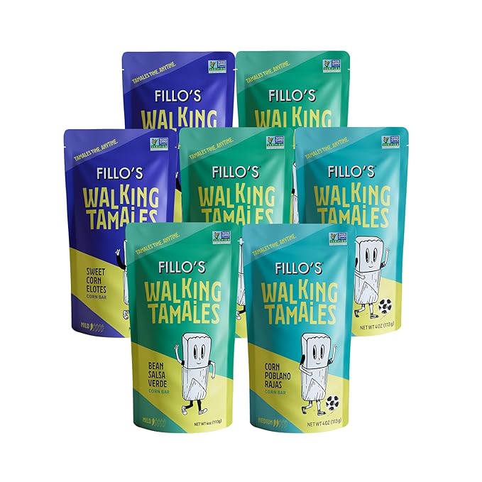 Fillos Walking Tamales Mild, Savory Ready To Eat Meals, Microwaveable Meal, Gluten Free and