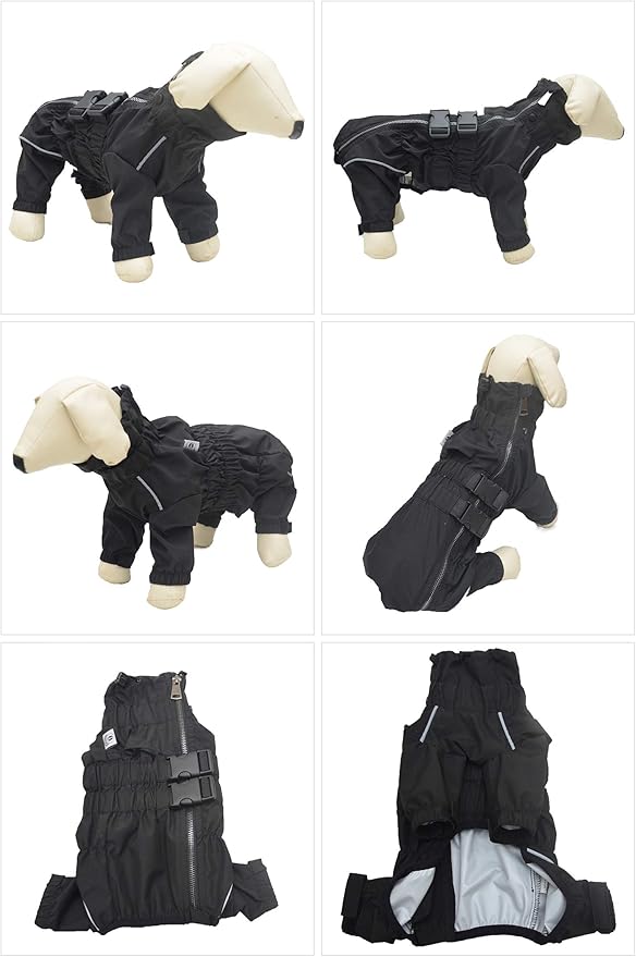 Dogs Waterproof Jacket, Lightweight Waterproof Jacket Reflective Safety Dog Raincoat Windproof