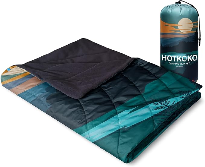 Waterproof Stadium Blanket, Fleece Camping Blanket Wearable Soft Warm Camp Blanket for Outdoor