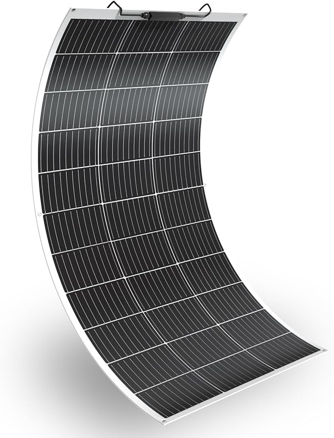 Flexible Solar Panel 100W 105W 12V Monocrystalline 250° Curvature Fiberglass High Efficiency