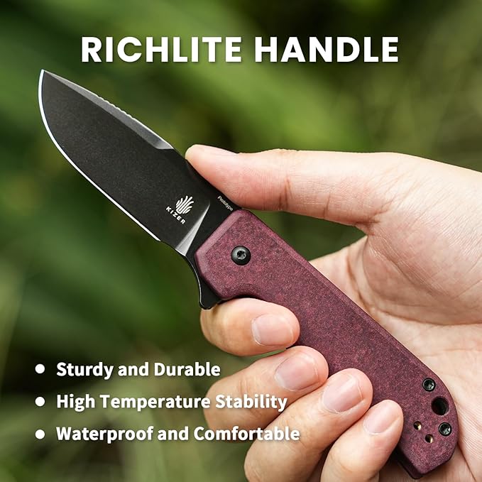 Kizer Nice Guy Pocket Folding Knife, 2.84" Nitro V Blade, Lightweight Sharp Camping and Hiking