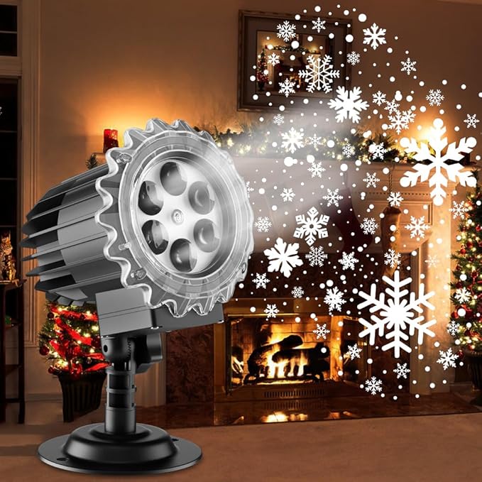 Christmas Snowfall Projector Lights, MILPROX Indoor Outdoor Holiday Snowflake Projector Lights