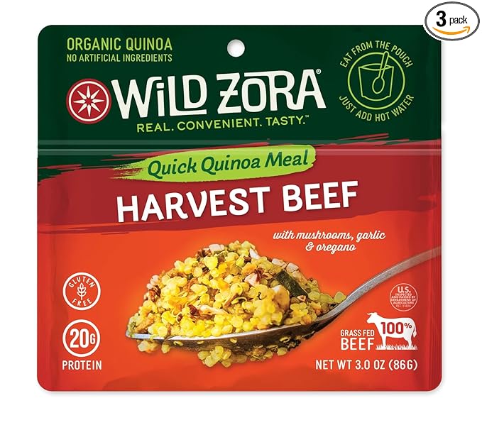 Wild Zora Instant Organic Quinoa Meals, Quick & Tasty Prepared Bowls, Pantry Staples Gluten-Free