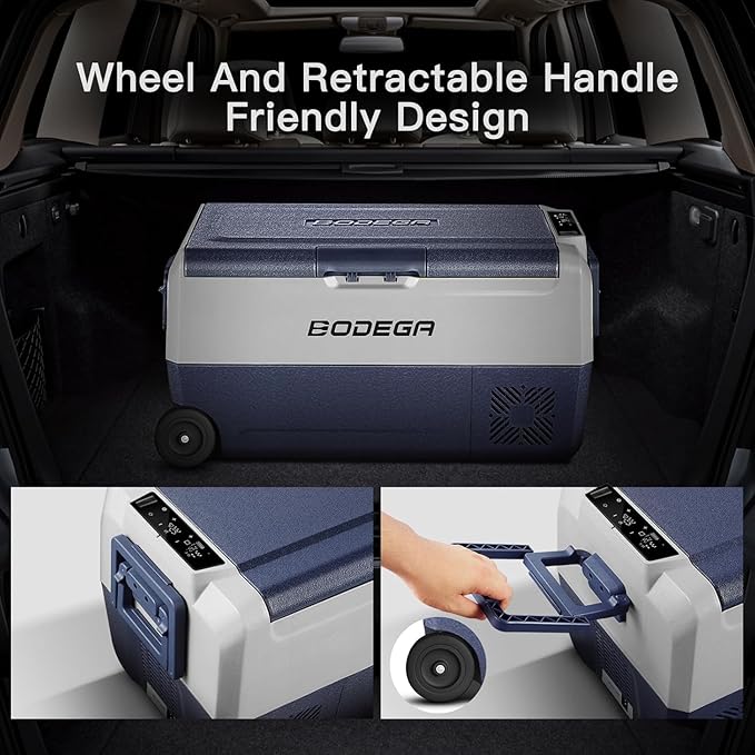 BODEGACOOLER 12 Volt Car Refrigerator,64 Quart Portable Car Freezer Fridge Bluetooth Control,(60L)