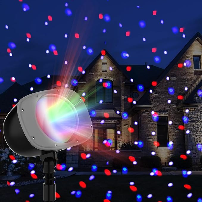 Christmas Snowfall Projector Lights Outdoor, Dynamic Snow Falling Lighting Effects Holiday