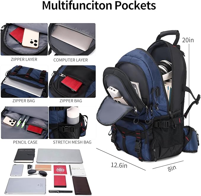 Nerlion 40L Hiking Backpack Travel Backpack for Men Women Camping Waterproof Outdoor Hiking Daypack