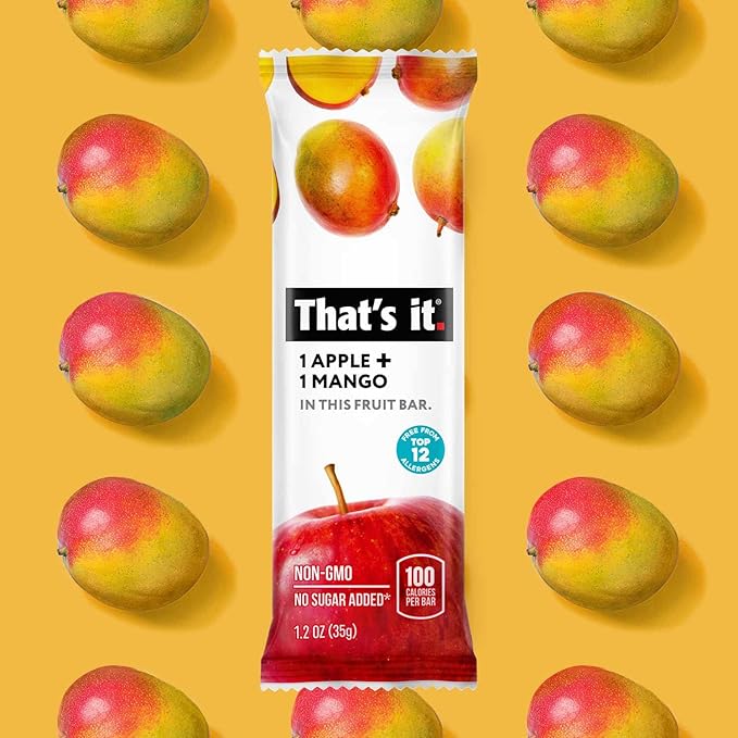 That's it. Fruit Bars 12 Variety Pack 100% Natural Real Fruit Bar, High Fiber Vegan, Gluten Free