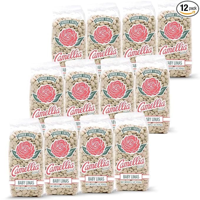 Camellia Brand Dried Baby Lima Beans ??Premium Small White Butter Beans for Southern Cooking