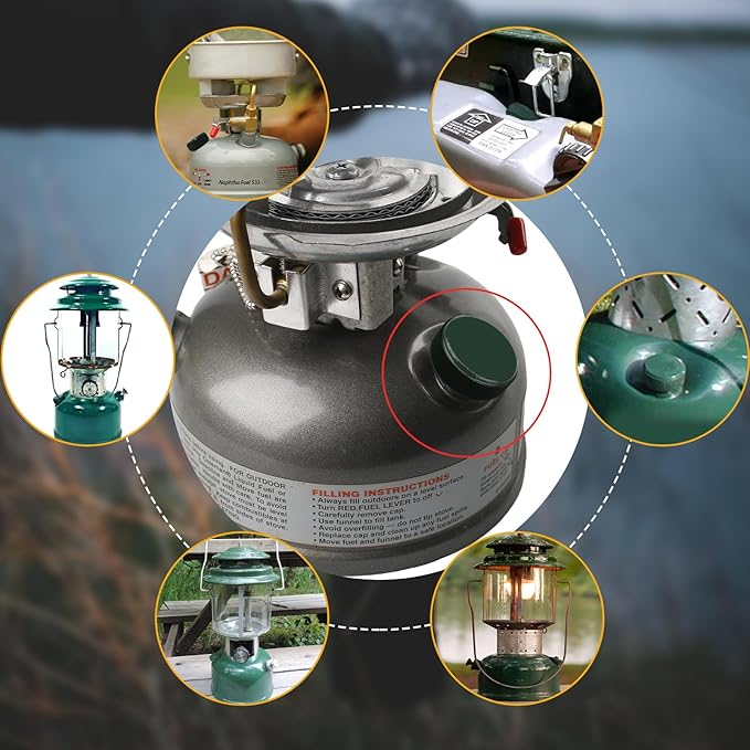 Filler Cap Lantern, Compatible with Replacement Parts for Coleman Lanterns and Stoves – Brass