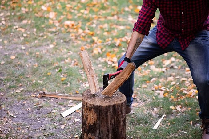 INTERTOOL Hatchet for Chopping Wood and kindling - Small Hand Axe for Camping Firewood - 15”