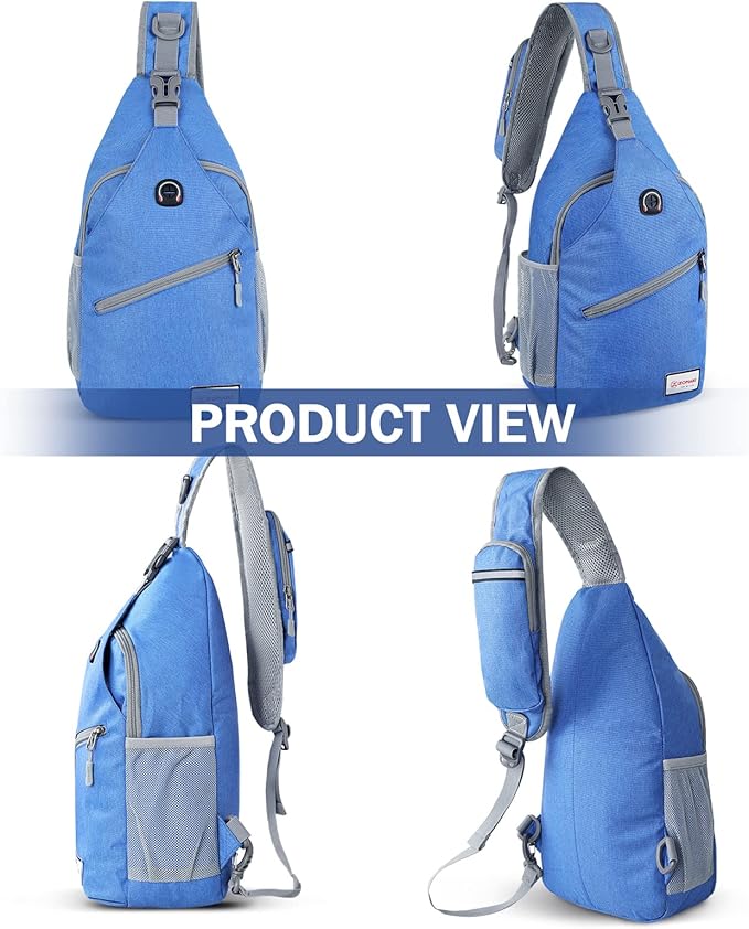 ZOMAKE Sling Bag,Small Crossbody Sling Backpack,Water Resistant Shoulder Daypack for Travel,Anti