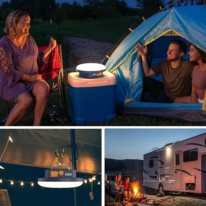 10000mAh Rechargeable 3000LM Tent Light Camping Light, 6500K 24Hours Long Play Time , Outdoor Night